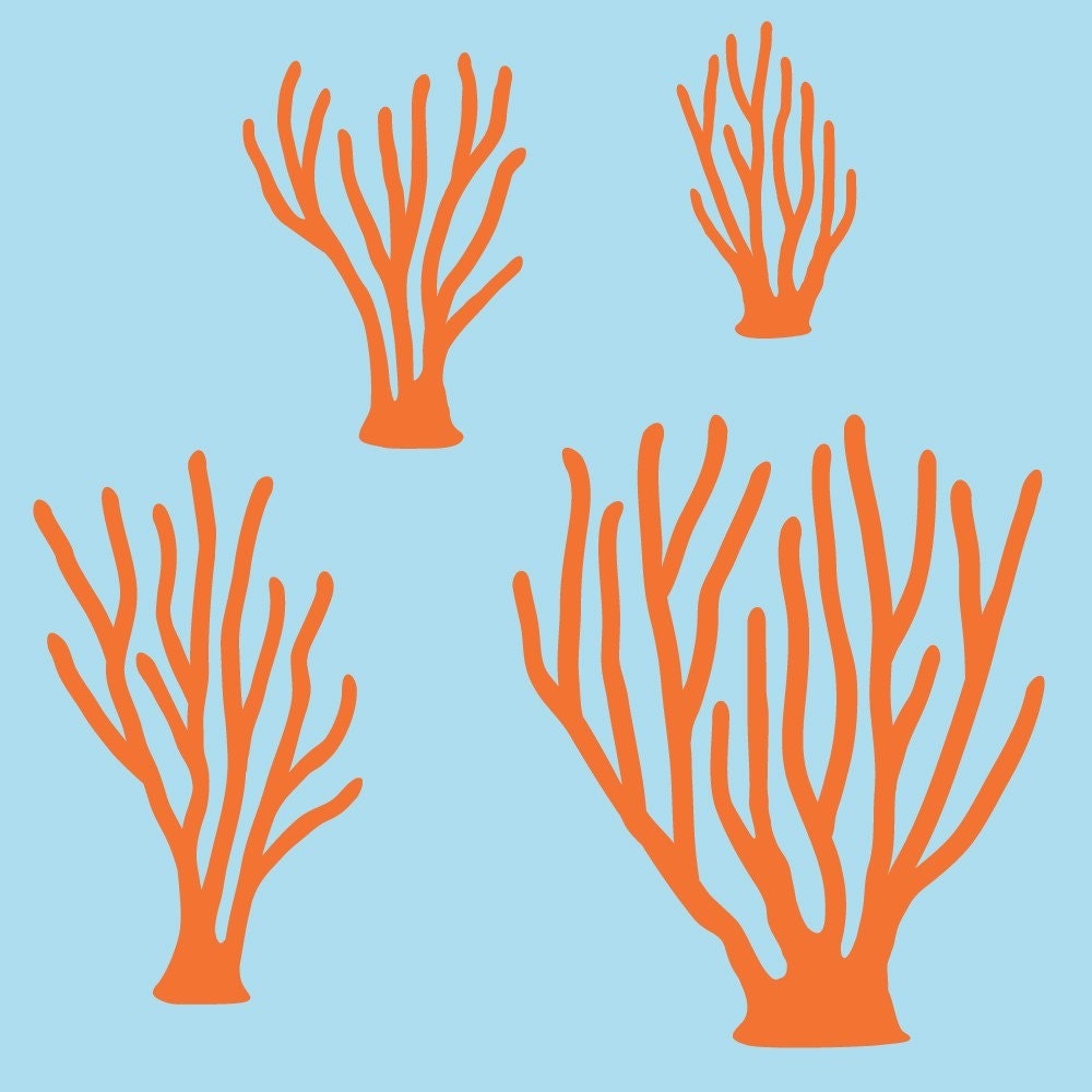 wall decals nursery for fish Sea Decals Wall Underwater Kids Baby Coral graphicspaces Ocean by