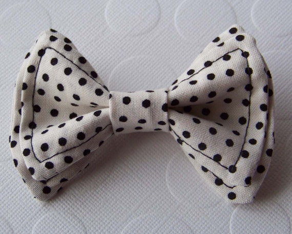 White spotted Black Bow Tie Toddler Bow tie Boys Bow Tie