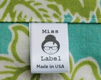 50 Small Custom printed Satin clothing labels - Fast turnaround time - about 1 week. Free shipping in US