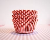 Red and White Stripe Cupcake Liners (50)