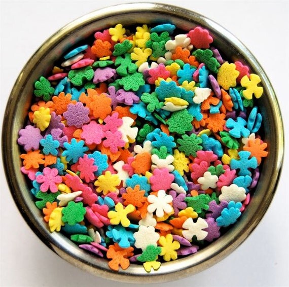 Wildflower Edible Quins Sprinkles for your by CupcakeSocial