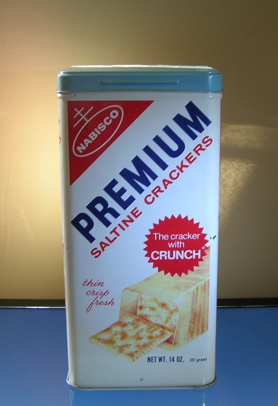 Nabisco Premium Saltine Crackers Tin Canister