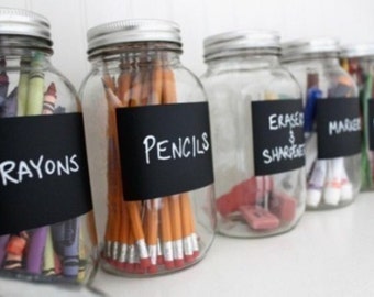 12 Chalk Labels®, Chalkboard Labels, Chalkboard Stickers, Kitchen Labels, Organize, Personalize, Mason Jar Labels