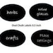 Chalk Labels (tm)Oval Vinyl Chalkboard Labels Self Adhesive Stickers - SET OF 12 LABELS - Make your own mini chalkboards