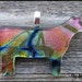 4-H show heifer multi color dichroic glass pendant