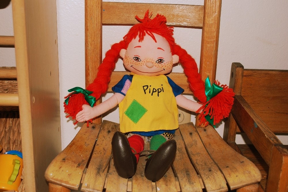Vintage Pippi Longstocking doll.