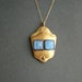 Vintage Locket Blue Star Sapphire Glass Two Doors