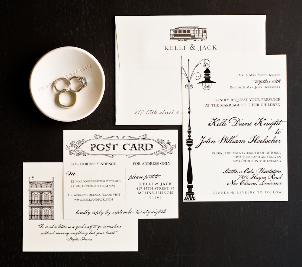 New Orleans Themed Wedding Invitations 3