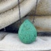Magnesite Turquoise Blue Green Bold Drop Necklace - Black