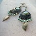 Pacific Opal Czech and Swarovski Crystal Long Bohemian Earrings