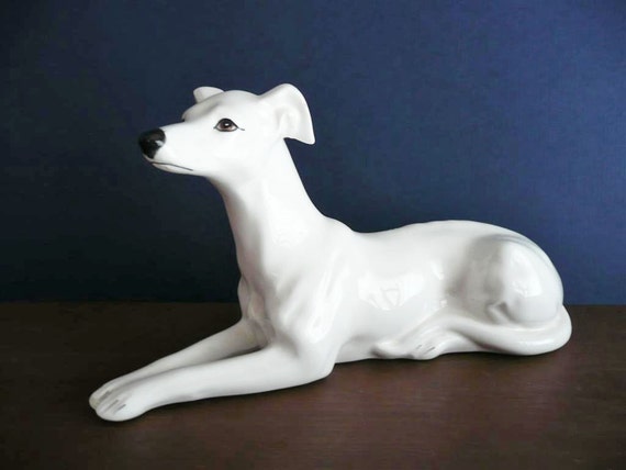 greyhound porcelain figurine