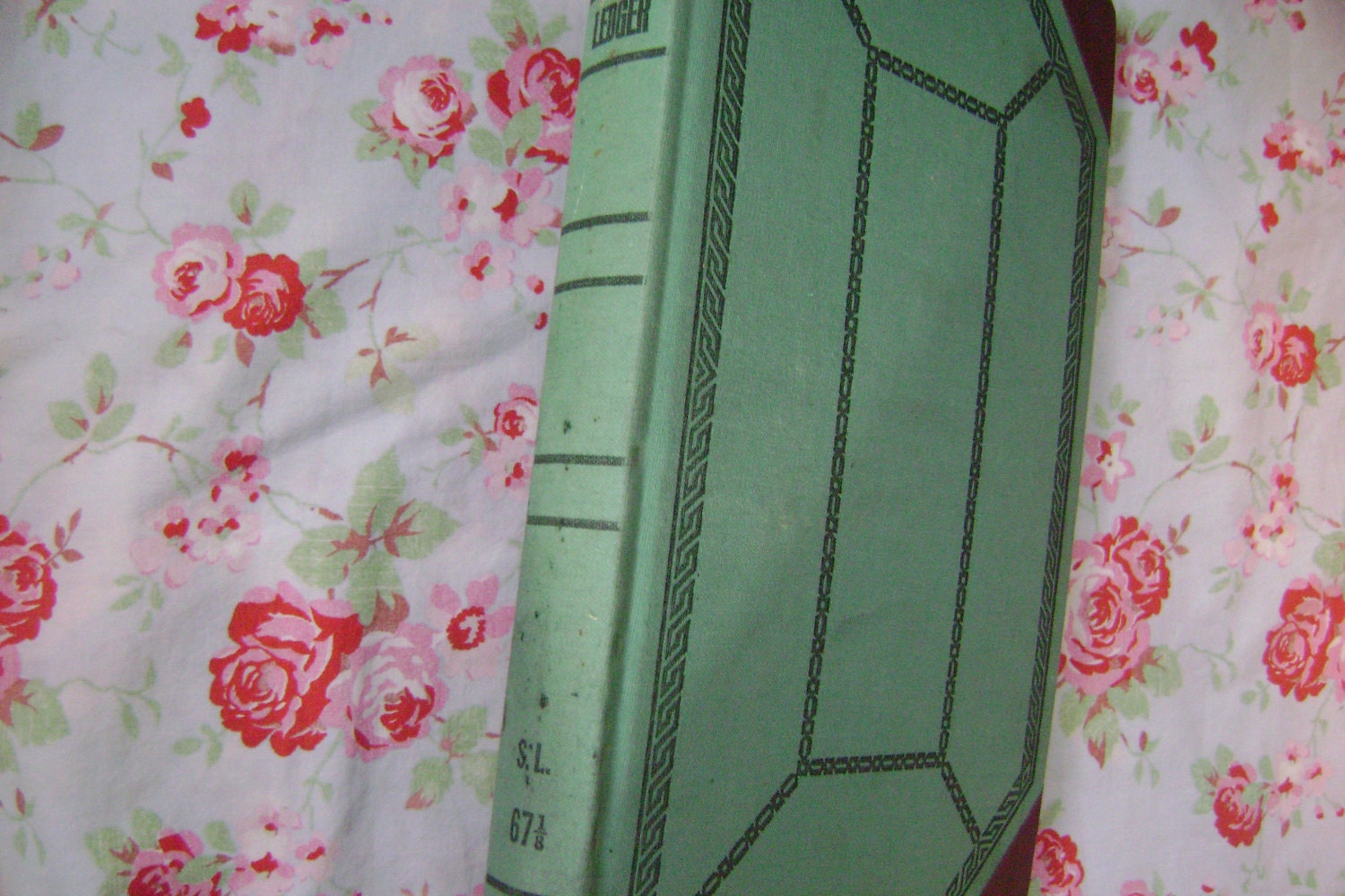 Vintage Green Ledger/Accounting Cloth Cover Book