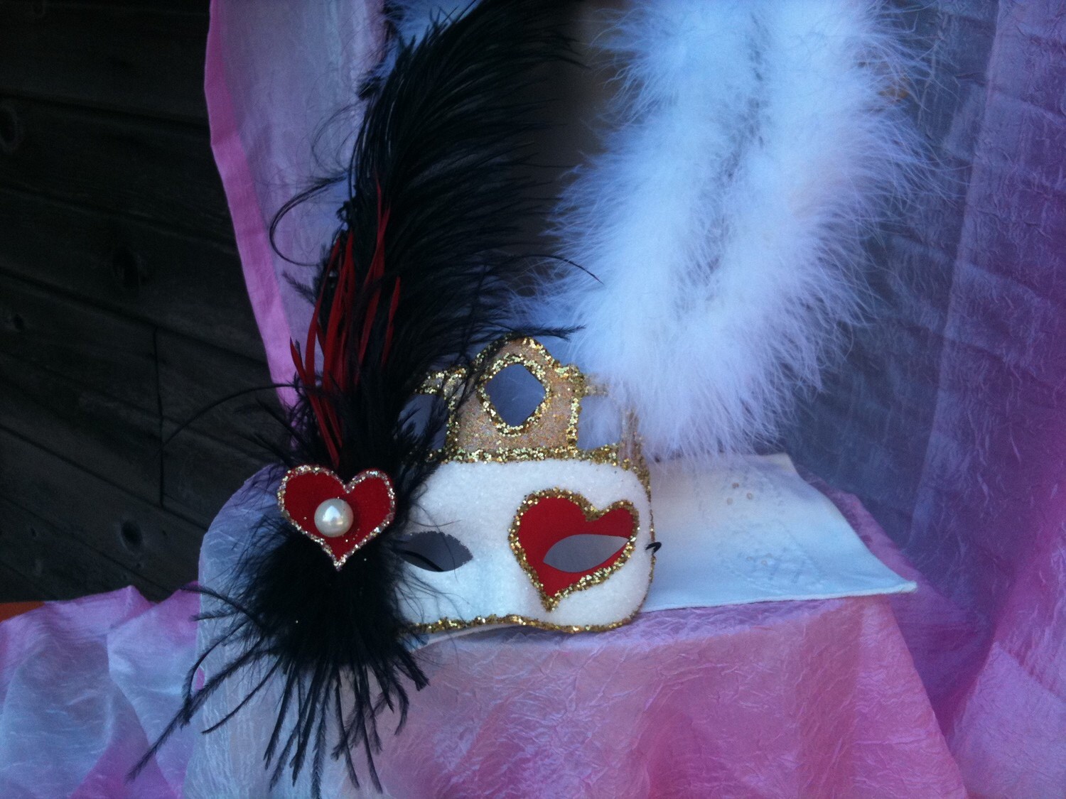 Queen of Hearts Masquerade Mask