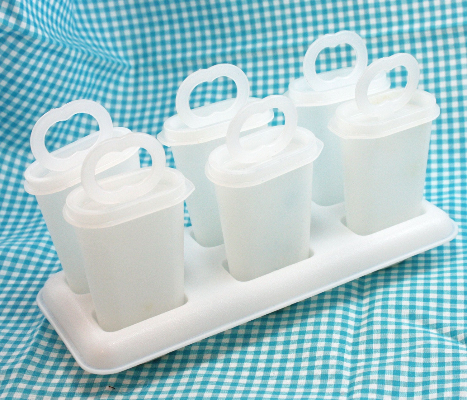 Vintage Tupperware Popsicle Molds and Holder