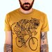 Tiger on a Bike T Shirt - Camel Bike Shirt- Size S, M, L, XL, and XXL