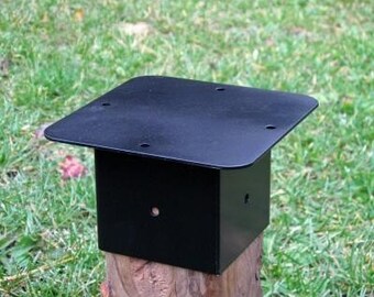 Post Mounting Brackets for Folk Art Primitive Birdhouses and Birdfeeders Handmade