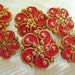 Fuchsia Flowers 10 Vintage Plastic Buttons In YOUR CHOICE of Sizes