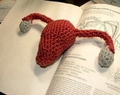 Uterus Crochet Plush, with Fallopian Tubes and Ovaries