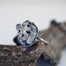 Beachcombing, no. 9, fossil barnacle cluster ring in sterling silver