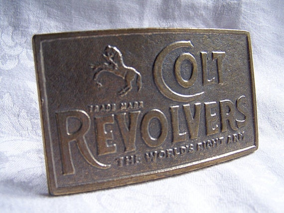 Vintage Colt Revolvers Belt Buckle