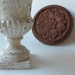 round cement floral tile