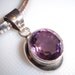 Reserved For M Vintage Sterling Silver 925 Italy Omega with Amethyst Gemstone Slide Necklace