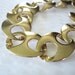 Vintage Gold Plated Link Necklace Runway Large Oval Gucci Links 1980s