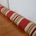 Door Draft Stoppers, Draft Snakes, Wine, Green, Sand, Striped, 18A