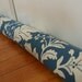 Door Draft Stopper, Draught Excluder, Oak Leaf, Denim Blue, Stone. 105