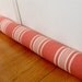 Door Draft Stopper, Draft Snake, Tomato Red, Stripes, 143.