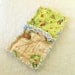 Boy Baby Blanket - Tan & Blue Peter Rabbit Small Security Rag Quilt Lovey