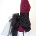 Victorian steampunk gothic black cotton and tulle bustle.