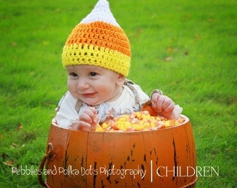 Candy Corn Hat for Newborn to 3 Months