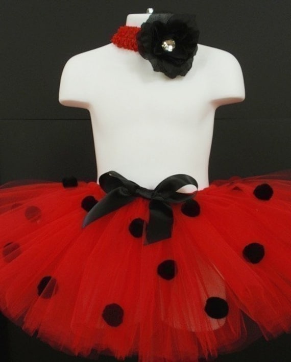 Items similar to Ladybug Tutu Costume - For Halloween, Dress Up, Photos ...