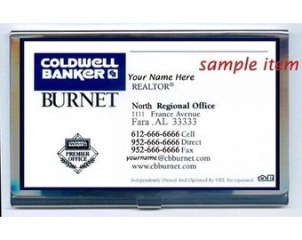 Custom Brass Business Card Case with YOUR Image Choice