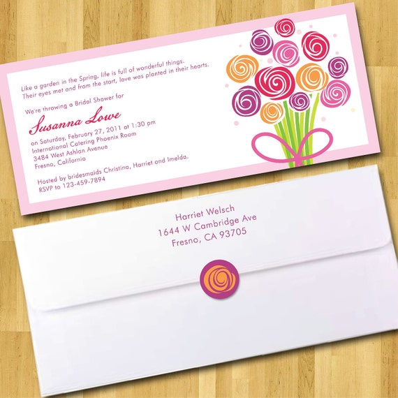 Bridal Shower Invitations With Envelopes 6