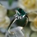 RESERVED for Niamh Sweeney - Ring- Vintage 14k Emerald and Diamond Ring