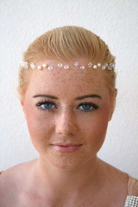 Bridal Forehead Necklace Beach Wedding Festival Crystal and