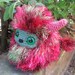 Pink and Green Snook - Amigurumi Creature - RESERVED FOR narie1
