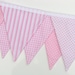 Pink Bunting Banner Fabric Banner Baby Bunting Birthday Banner Flags