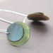 Blue and Green Sea Shell Earrings