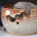 Bridges Pottery Yarn Bowl Knitting Bowl Shiny Creme Showcased by Vogue KNitting IN STOCK