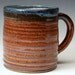 Bridges Pottery- Coffee Mug - Cup - Brown and Blue - Ready to Ship- In-Stock