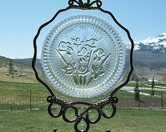 Iris and Herringbone - Windchime gives Antique saucer new life