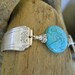 Skyline Silver Plated Spoon Bracelet with Turquoise Stone Bead
