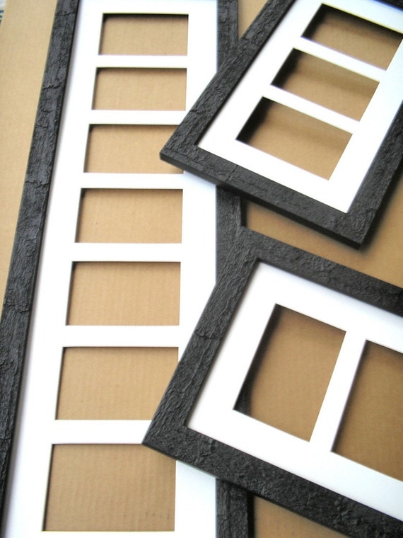 Multi opening photo picture frame for 6 4x6 images Black