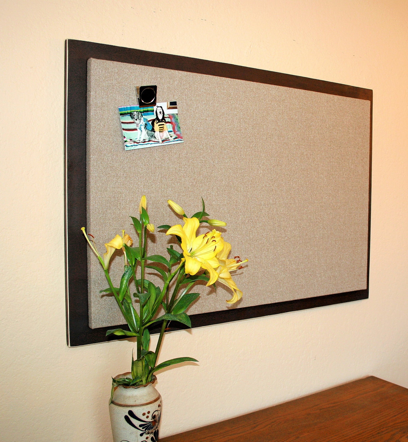 Magnetic X Large message board Framed home office bulletin