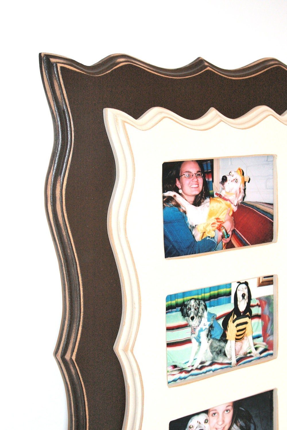Whimsical Picture frame multi opening 3 4x6 by 2DogsWoodWorking