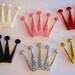 12 padded glitter princess crowns appliques embellishments EM-71