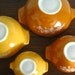 Vintage Butterfly Gold PYREX Bowls Set of FOUR